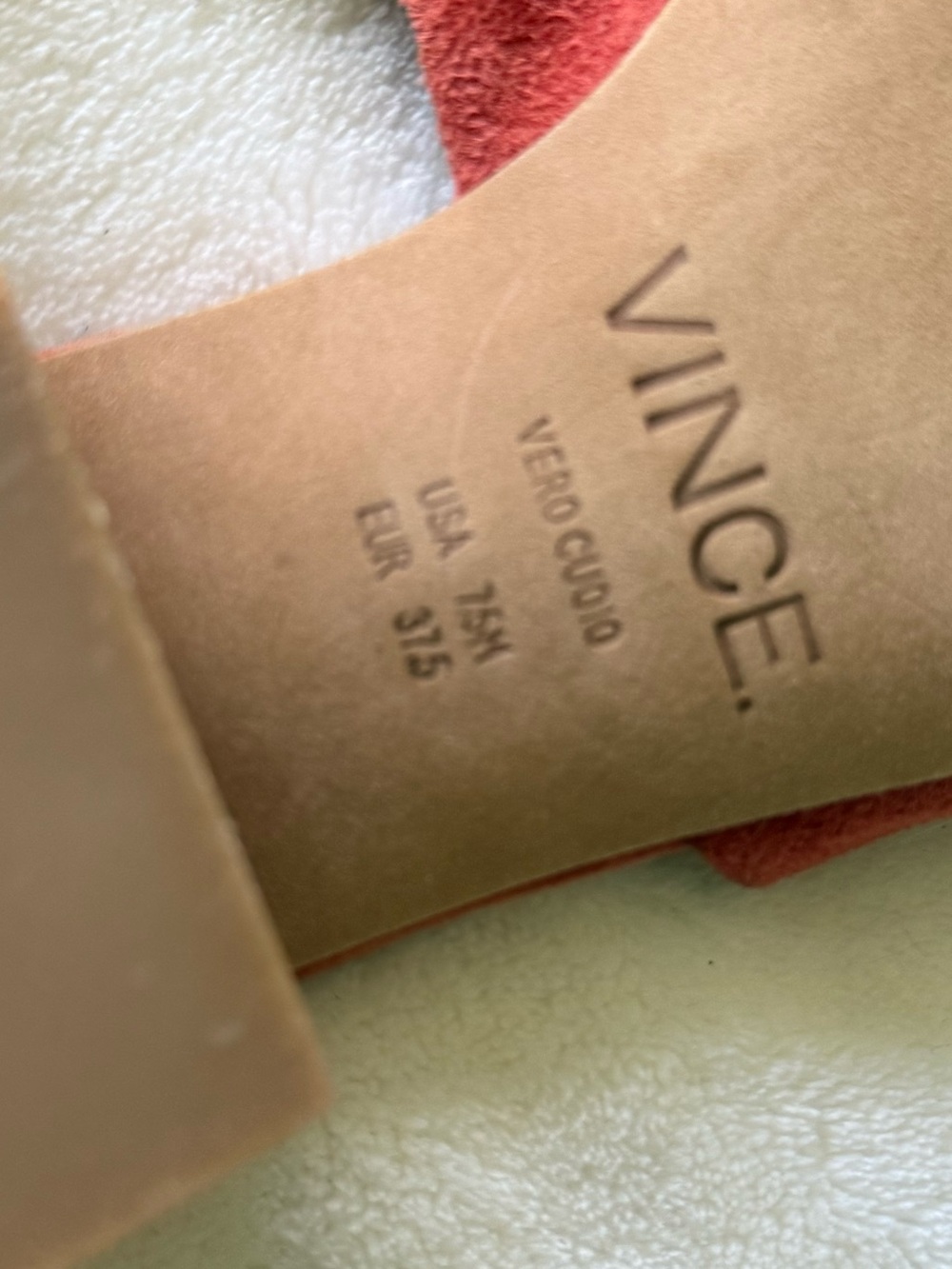 Vince Rachelle Suede Open-Toe Mule in Terracotta Orange - Picture 5 of 5